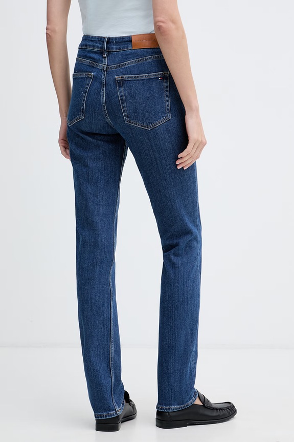 Odzież Tommy Hilfiger jeansy slim fit damskie WW0WW49957 granatowy