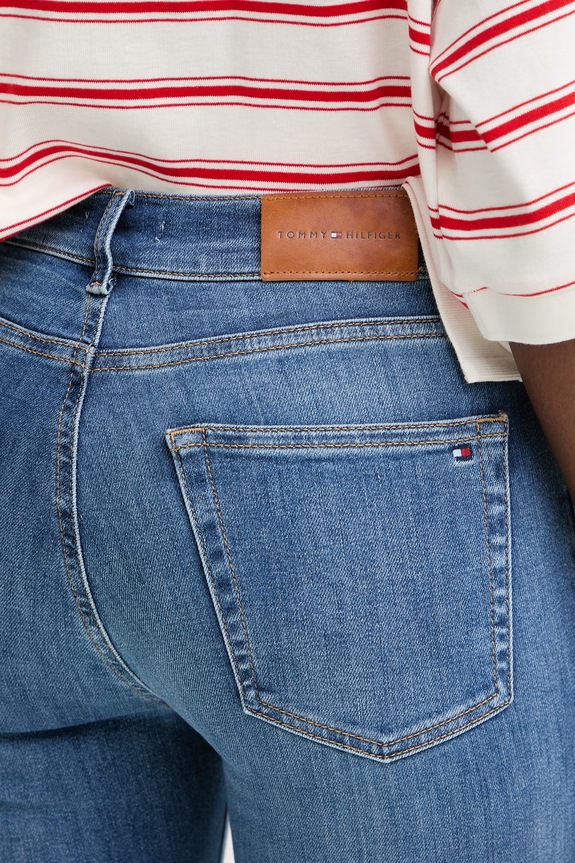 Tommy Hilfiger rifle flare dámske modrá WW0WW49952
