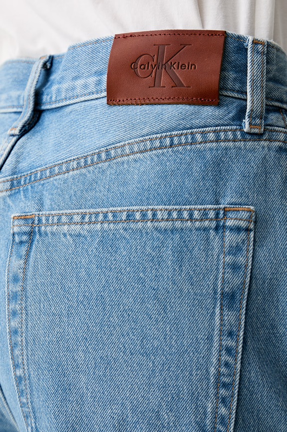 Calvin Klein Jeans rifle wide leg dámske modrá LV047G906G