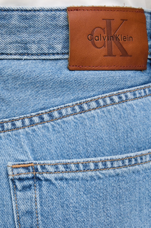 Calvin Klein Jeans rifle straight dámske modrá LV047G799G
