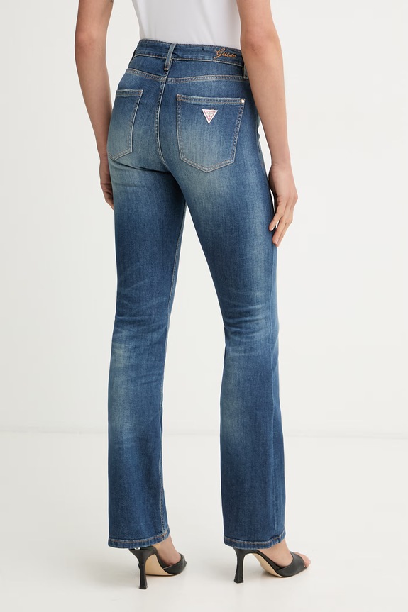 Дрехи Guess дънки flare дамски SEXY FLARE W6YA0L.D1332 син