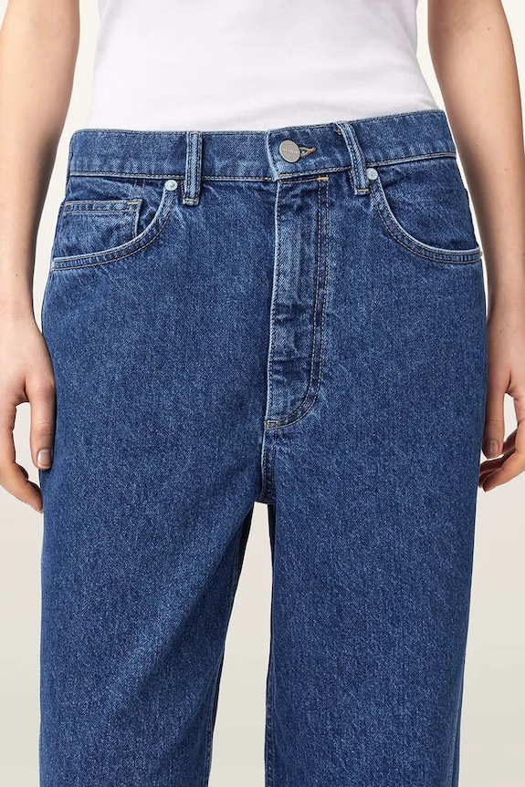 AllSaints jeansy loose damskie FOX granatowy W065EE