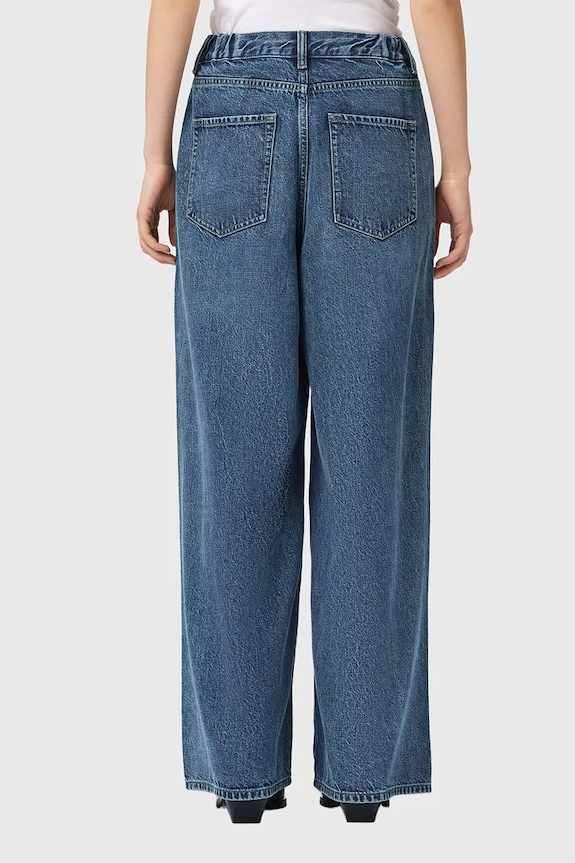 AllSaints blugi wide leg pentru femei HAZE W047EE albastru AW26