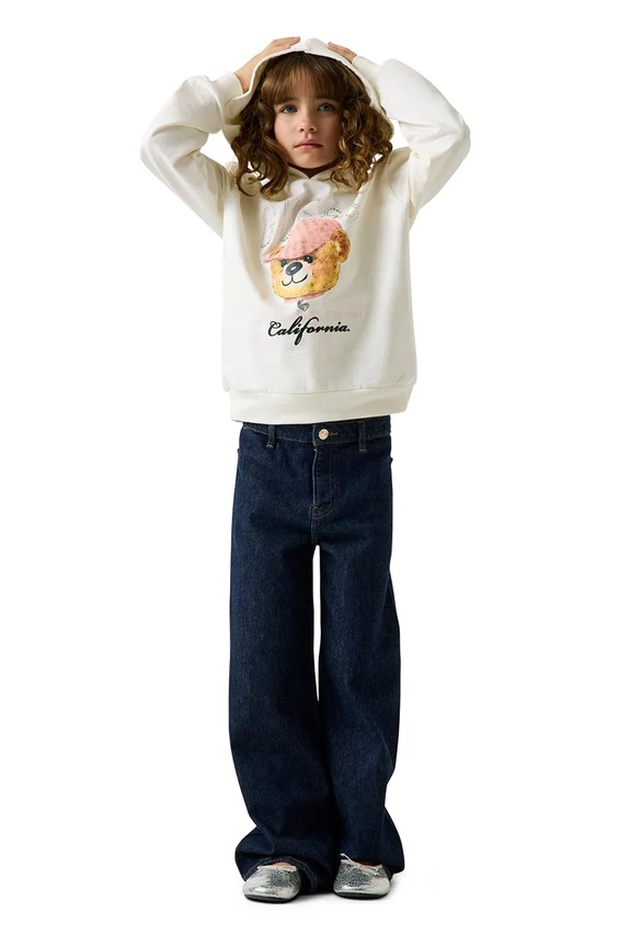 Guess jeansy wide leg dziecięce granatowy J6YA04.D1211.9BY2