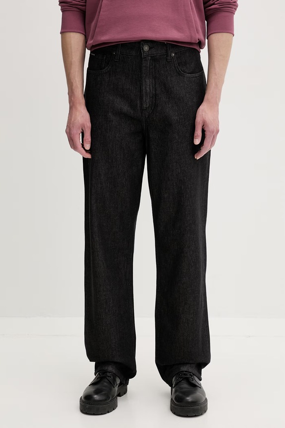 Guess Jeans relaxed fit traperice za muškarce crna M5YAB3.D6571