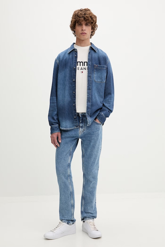 Tommy Jeans τζιν slim taper Ανδρικά DM0DM23643 μπλε AW26