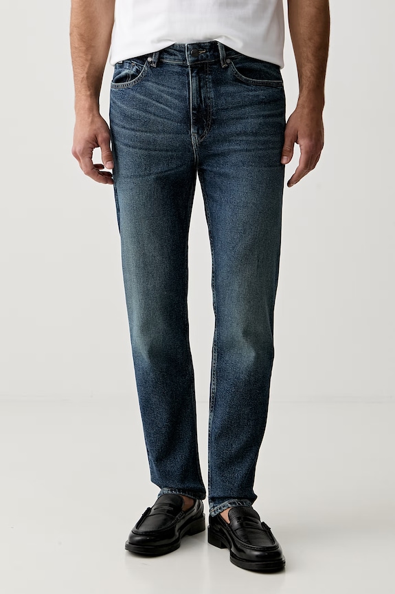 BOSS jeansy straight męskie C-OGDEN niebieski 50569039
