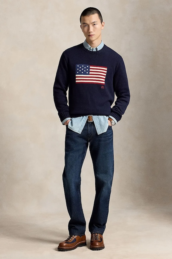 Одежда Polo Ralph Lauren джинсы straight для мужчин 710B21046 голубой