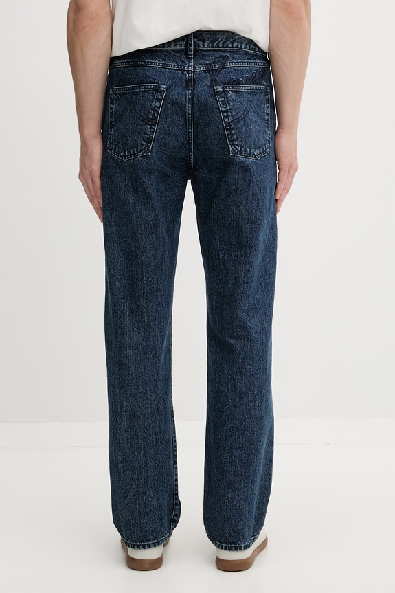 Oblečenie Kenzo rifle straight pánske FG65DP3366U3 tmavomodrá