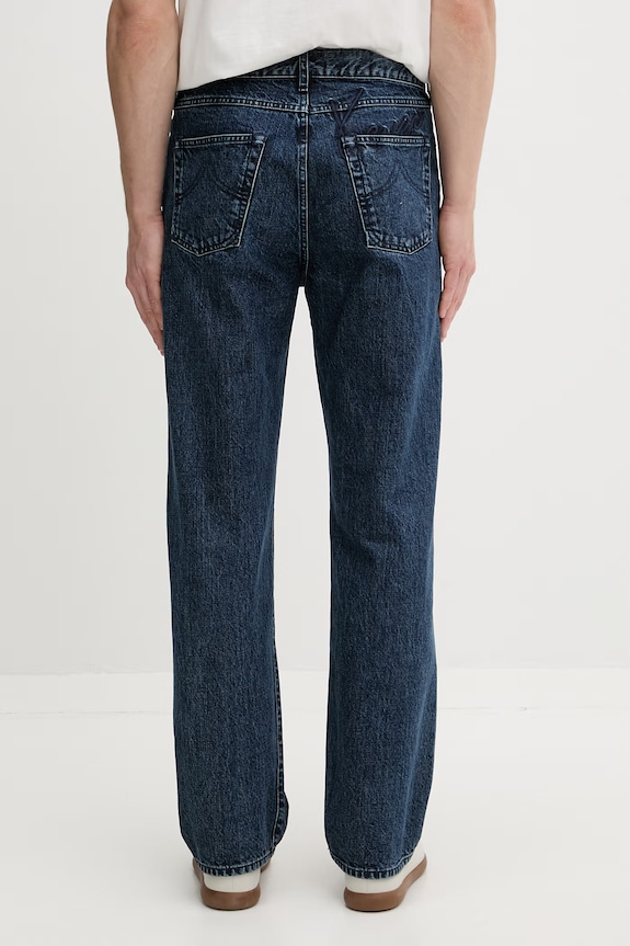 Одежда Kenzo джинсы straight для мужчин FG65DP3366U3 тёмно-синий