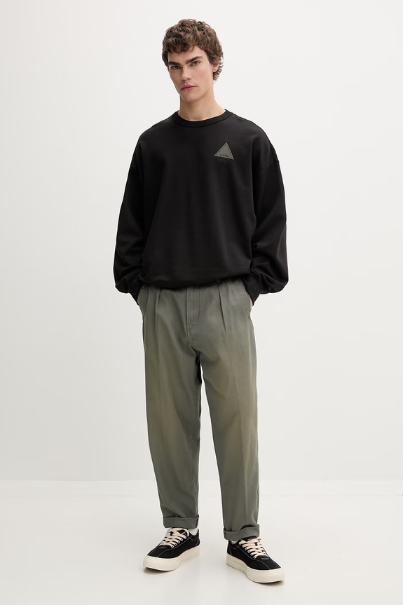 G-Star hlače za muškarce od pamuka Pleated Chino Relaxed Tapered D24543.E514 zelena AW26