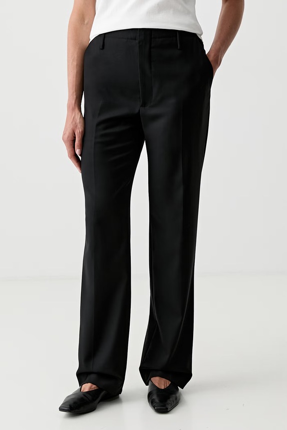 Kenzo spodnie damskie wełniane czarny FG62PA3159TV