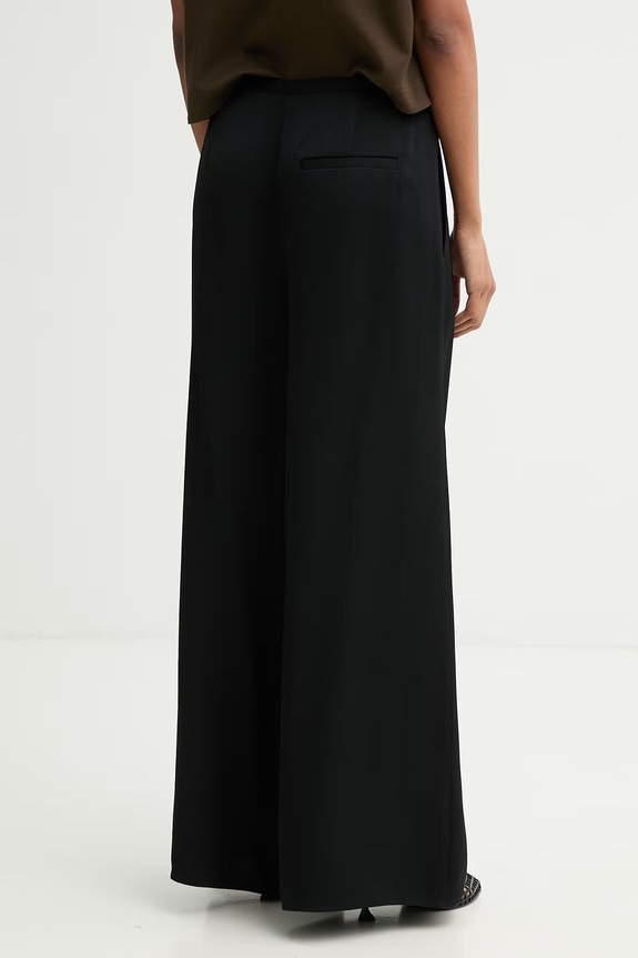 Odzież Marc O'Polo spodnie wide leg damskie z wiskozy 5000014351 czarny