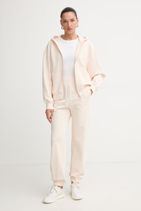 Calvin Klein donji dio trenirke za žene od pamuka LV044G216G bež AW26
