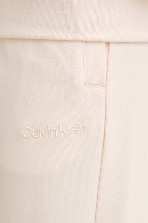 Calvin Klein donji dio trenirke za žene od pamuka bež LV044G216G