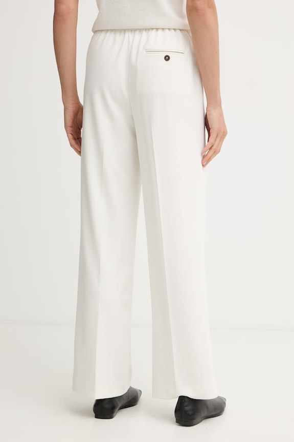 Odzież Calvin Klein spodnie straight damskie LV044F648G beżowy
