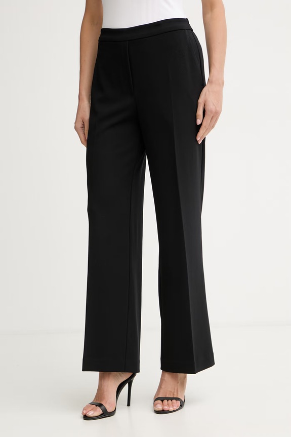 Calvin Klein spodnie straight damskie czarny LV044F648G