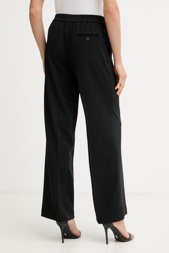 Odzież Calvin Klein spodnie straight damskie LV044F648G czarny