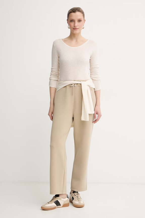 BOSS спортивные штаны для женщин Elabse 50567071 бежевый AW26