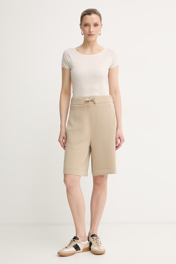 BOSS спортивные шорты для женщин с модалом Ebemya 50558796 бежевый AW26