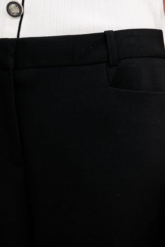DKNY straight hlače za žene crna WYPT3641
