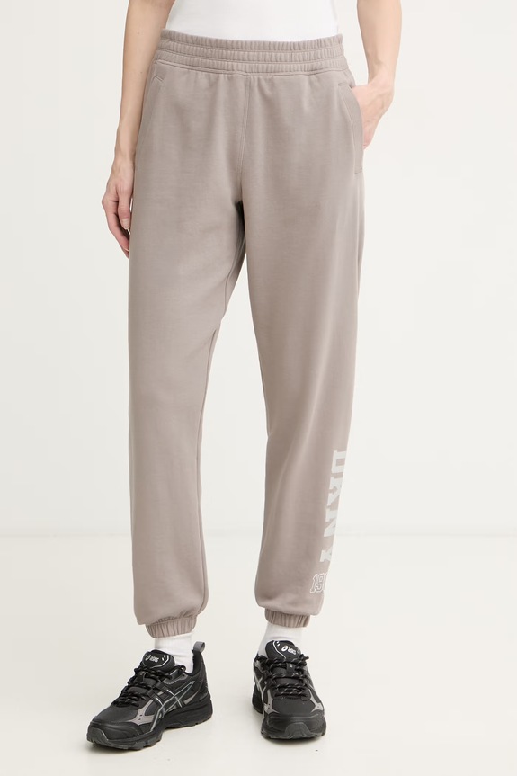 DKNY spodnie dresowe damskie beżowy DP6P3863