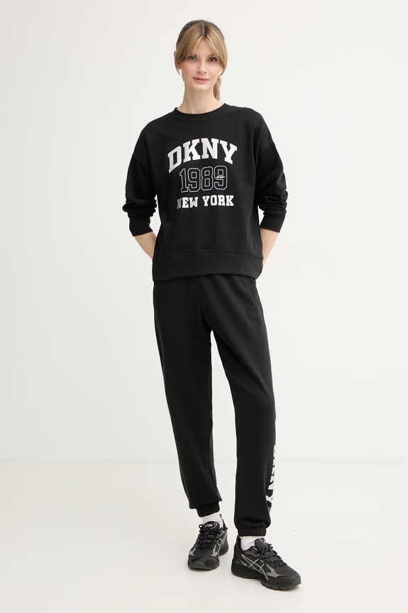 DKNY spodnie dresowe damskie DP6P3863 czarny AW26