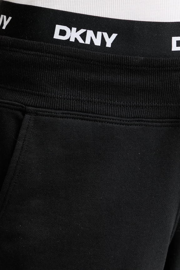 DKNY spodnie dresowe damskie z bawełną czarny DP6P3857