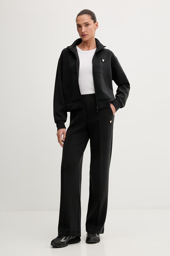 Guess pantaloni de trening pentru femei cu modal OLYMPE V6YB18.K4315 negru AW26