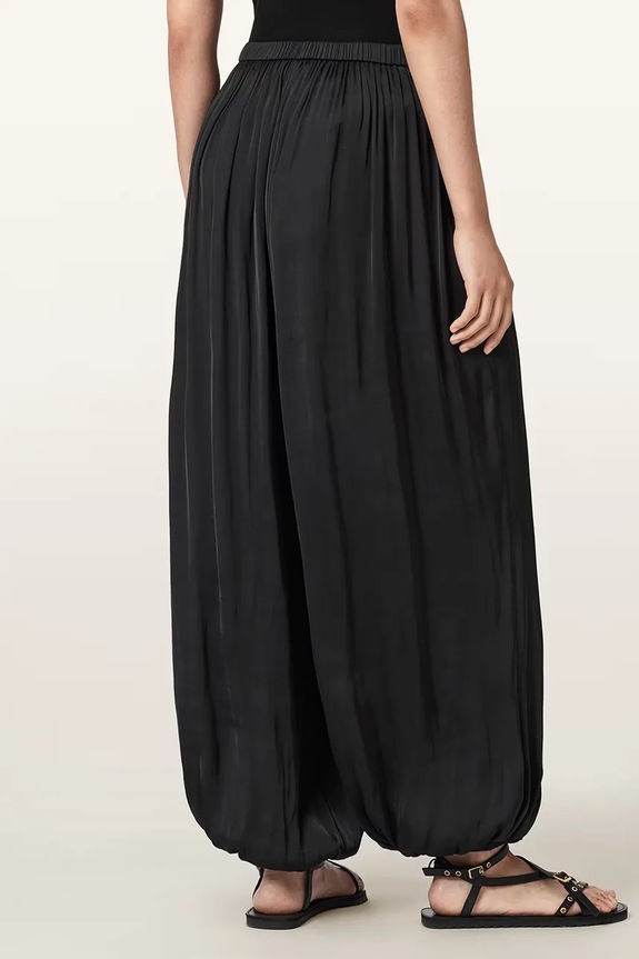 AllSaints spodnie baggy damskie ESHE W063TE czarny AW26