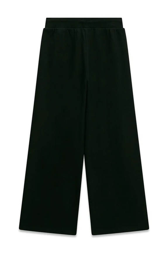 Guess παντελόνι wide leg παιδικό βαμβακερό J6YB15.K3935.9BY2 μαύρο AW26