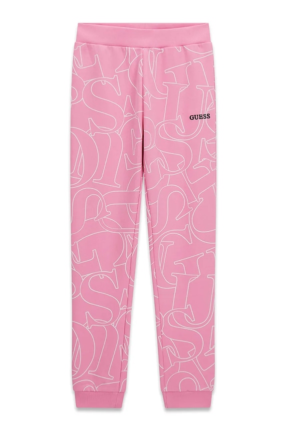 Guess teplákové nohavice detské bavlnené ružová J6YB03.K3924.9BY2