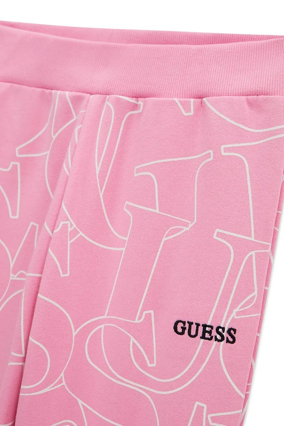 Dievča Guess teplákové nohavice detské bavlnené J6YB03.K3924.9BY2 ružová