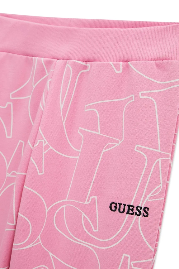 Dievča Guess teplákové nohavice detské bavlnené J6YB03.K3924.9BY2 ružová