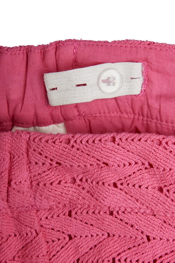 Mini Rodini teplákové nohavice detské bavlnené Lace 26630105 ružová