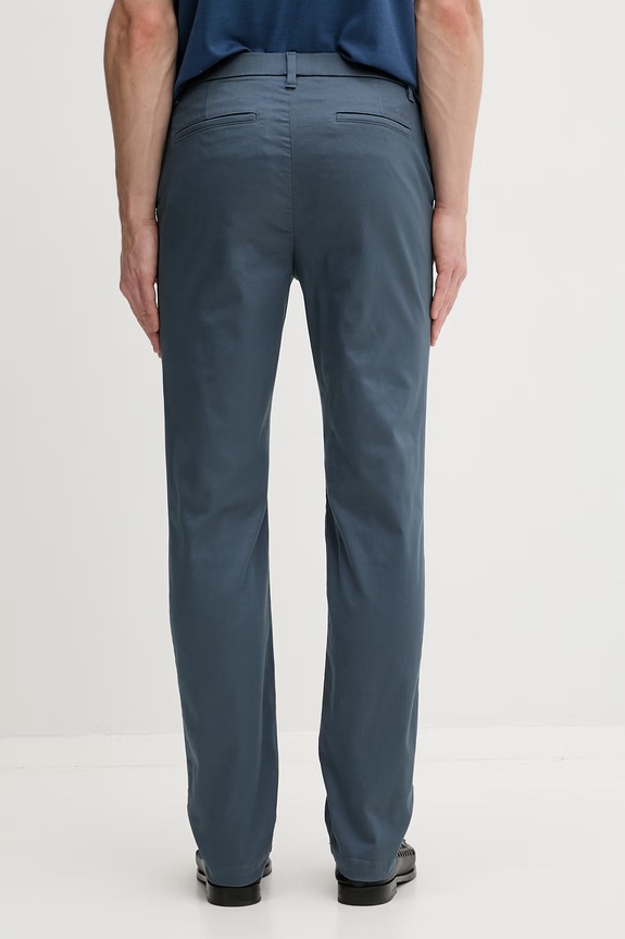 Odzież Calvin Klein spodnie slim fit męskie bawełniane z elastanem LV140EM633 niebieski