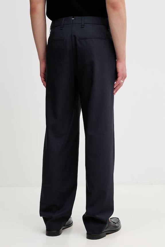Odzież rag & bone Spodnie garniturowe damskie wełniane RV5M26P7MWO granatowy