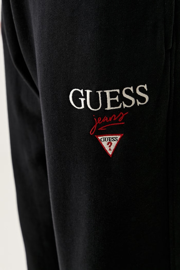 Guess Jeans donji dio trenirke za muškarce od pamuka crna M6YB15.K4842
