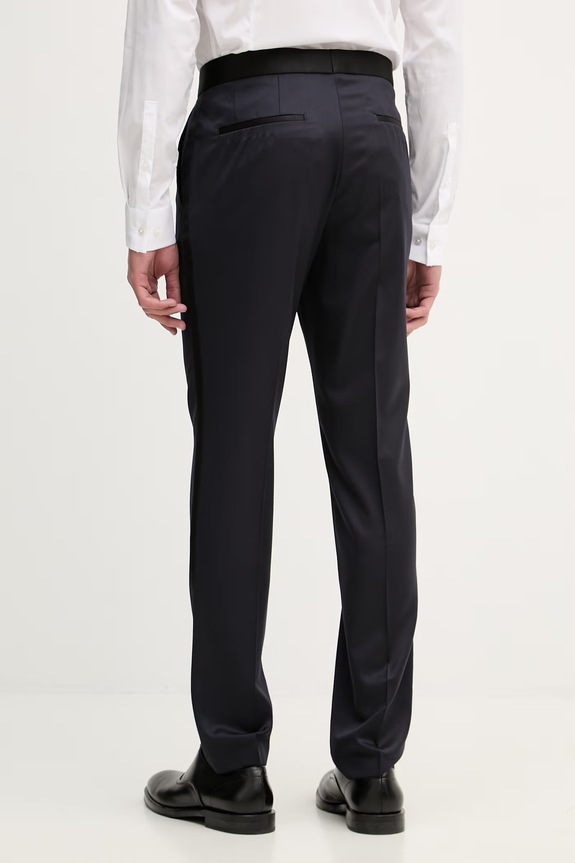 Одежда BOSS брюки для мужчин из шерсти H-Genius-Tux-B1 50469186 тёмно-синий