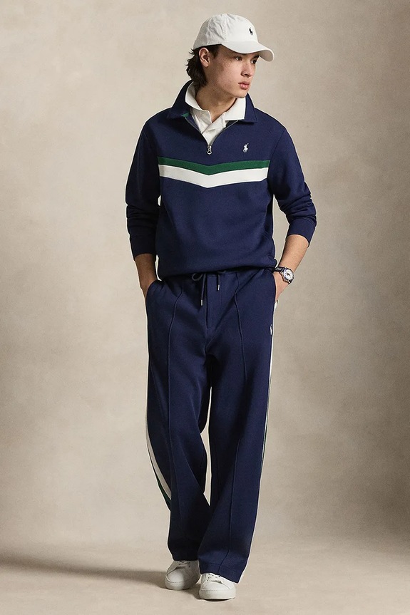 Îmbrăcăminte Polo Ralph Lauren pantaloni de trening pentru bărbați, cu bumbac 710B20428 bleumarin