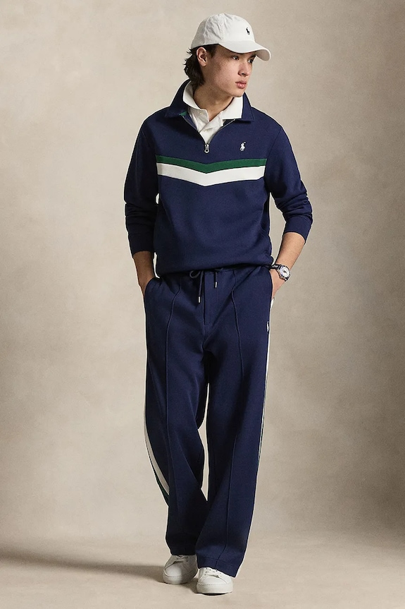 Îmbrăcăminte Polo Ralph Lauren pantaloni de trening pentru bărbați, cu bumbac 710B20428 bleumarin