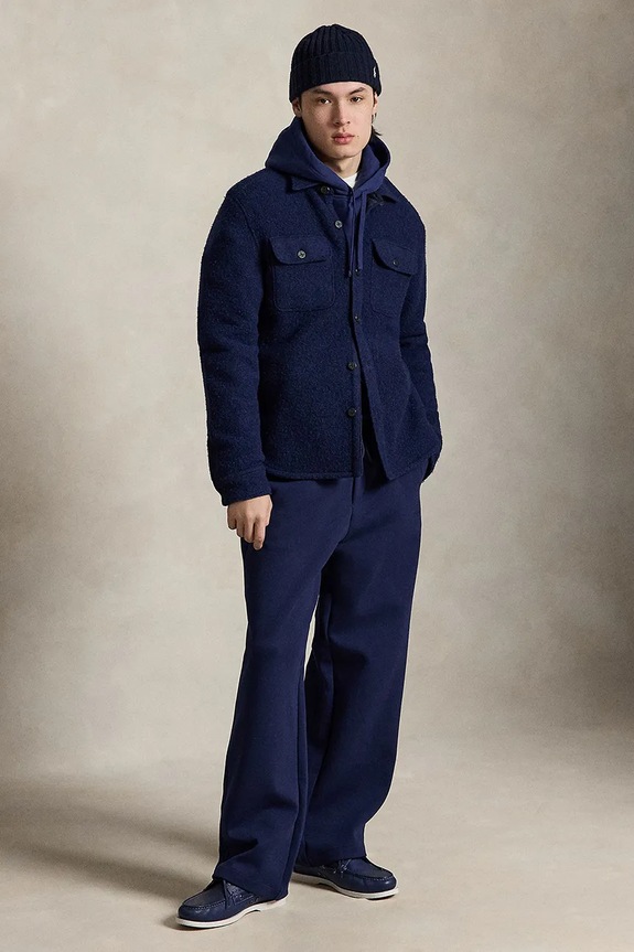 Îmbrăcăminte Polo Ralph Lauren pantaloni de trening pentru bărbați, cu bumbac 710B19069 bleumarin