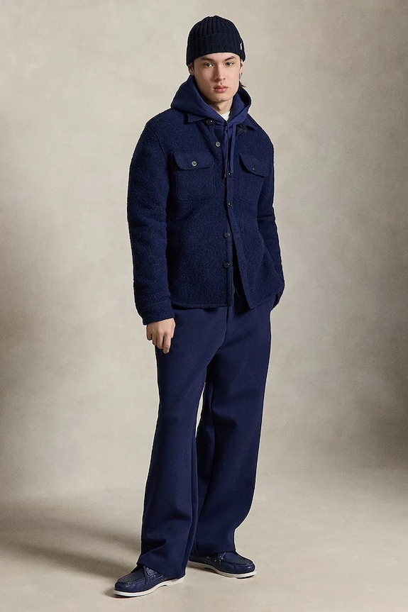 Îmbrăcăminte Polo Ralph Lauren pantaloni de trening pentru bărbați, cu bumbac 710B19069 bleumarin