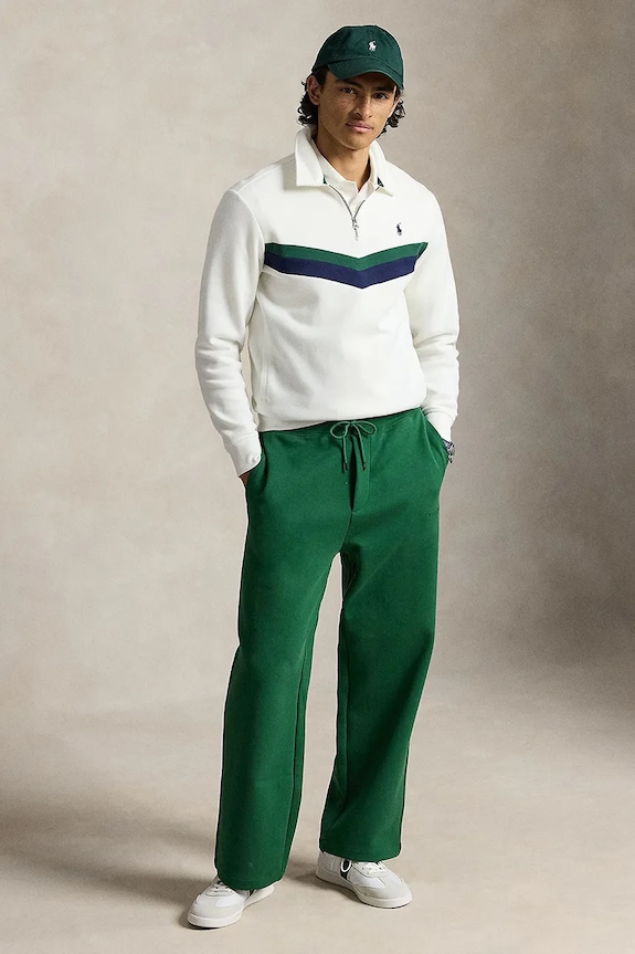 Oblačila Polo Ralph Lauren trenirka moška z bombažem 710B19069 zelena