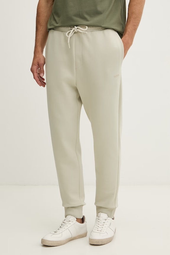 BOSS Green спортивні штани чоловічі бавовняні з еластаном Hadiko зелений 50565748