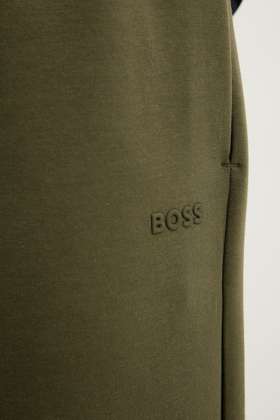 BOSS Green παντελόνι επίσημο Ανδρικό βαμβακερό με ελαστάν Hadiko πράσινο 50565748