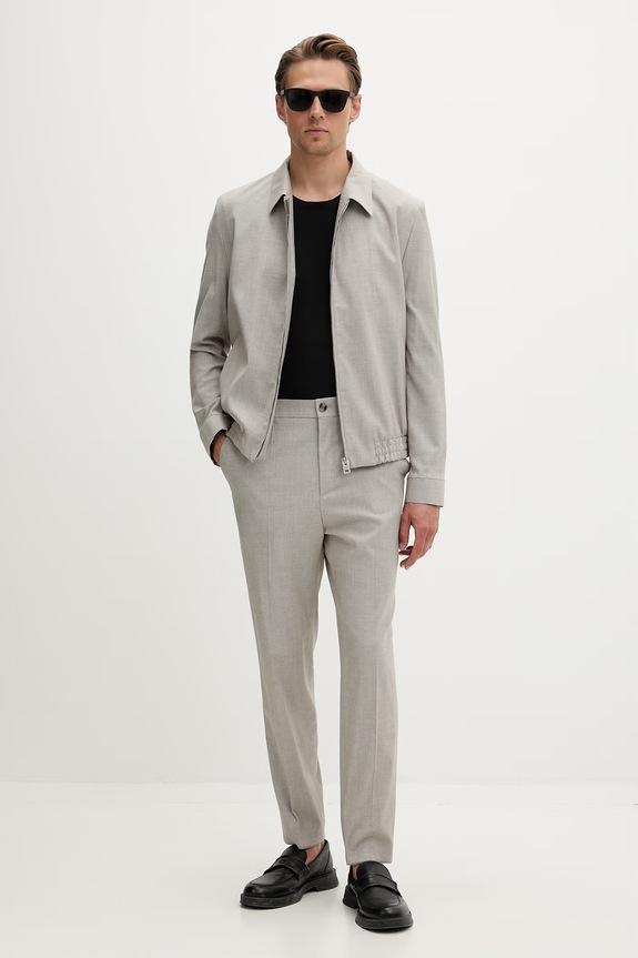 HUGO Брюки slim fit для мужчин с добавлением шерсти Gos233F1X 50565806 бежевый AW26