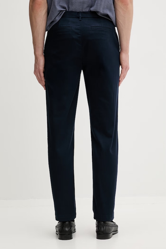 Odjeća Calvin Klein hlače za muškarce od pamuka s elastanom LV04LG600G mornarsko plava