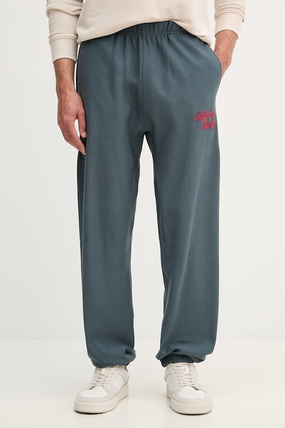 Calvin Klein Jeans спортен панталон мъжки с памук тюркоазен LV04LG216G