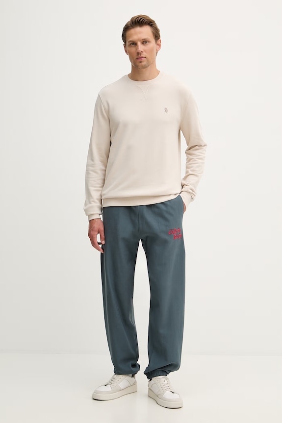 Calvin Klein Jeans спортен панталон мъжки с памук LV04LG216G тюркоазен AW26